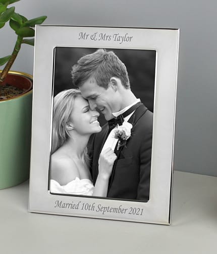 Personalised Silver Plated 5x7 Photo Frame - ItJustGotPersonal.co.uk