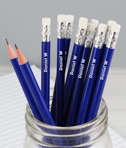 Personalised Name Only Blue Pencils - ItJustGotPersonal.co.uk