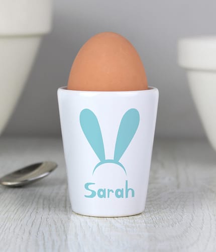 Personalised Bunny Ears Egg Cup - ItJustGotPersonal.co.uk