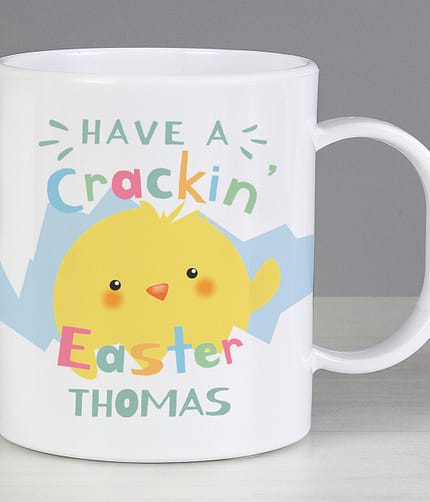 Personalised Have A Cracking Easter Plastic Mug - ItJustGotPersonal.co.uk