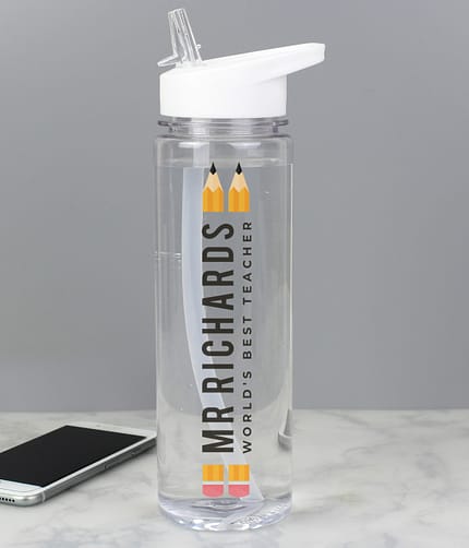 Personalised Teacher Water Bottle - ItJustGotPersonal.co.uk