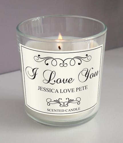 Personalised Black Swirl Scented Jar Candle - ItJustGotPersonal.co.uk