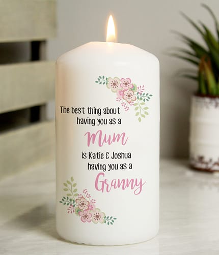 Personalised The Best Thing Pillar Candle - ItJustGotPersonal.co.uk