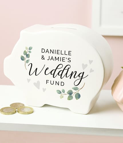 Personalised Wedding Piggy Bank - ItJustGotPersonal.co.uk