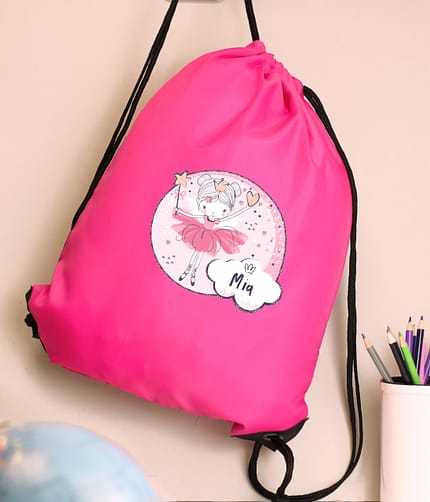 Personalised Fairy Pink Kit Bag - ItJustGotPersonal.co.uk