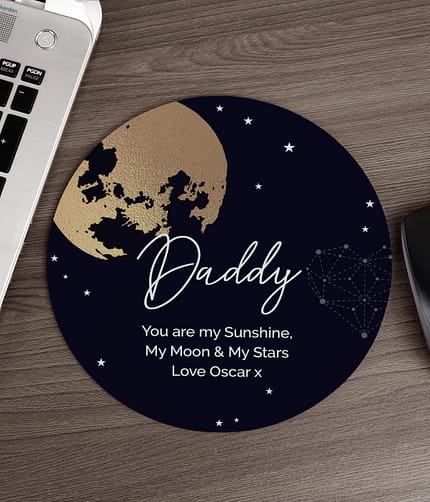 Personalised Sun Moon & Stars Mouse Mat - ItJustGotPersonal.co.uk