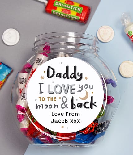 Personalised To the Moon and Back Sweet Jar - ItJustGotPersonal.co.uk