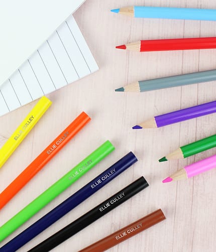 Personalised Pack of 12 Colouring Pencils - ItJustGotPersonal.co.uk
