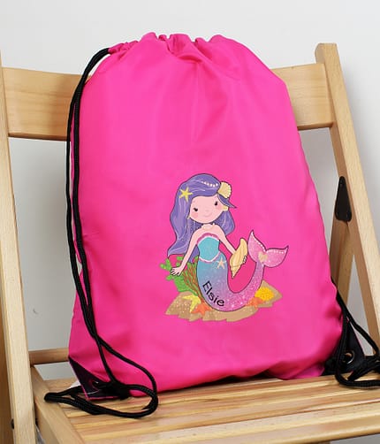 Personalised Mermaid Pink Kit Bag - ItJustGotPersonal.co.uk