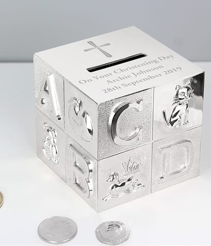 Personalised Cross ABC Money Box - ItJustGotPersonal.co.uk