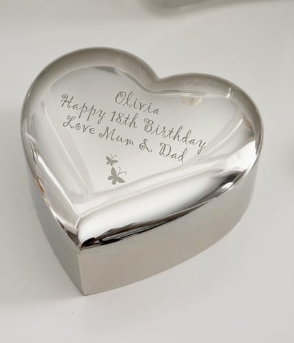 Personalised Butterfly Heart Trinket Box - ItJustGotPersonal.co.uk