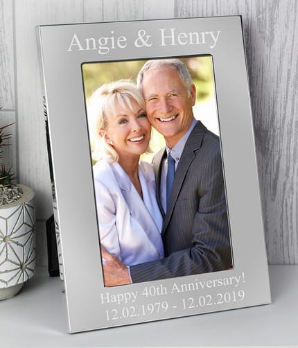 Personalised 6x4 Silver Photo Frame - ItJustGotPersonal.co.uk