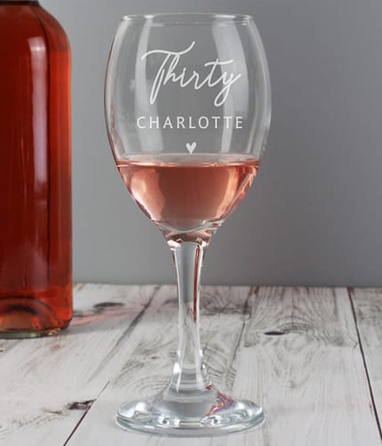 Personalised Big Age Wine Glass - ItJustGotPersonal.co.uk