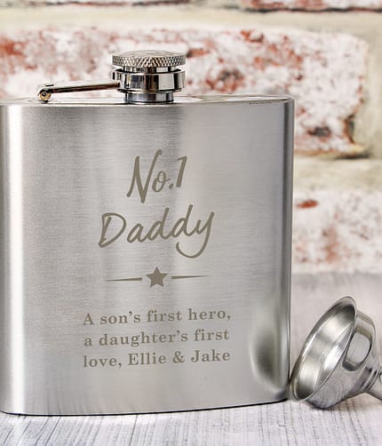 Personalised No.1 Hip Flask - ItJustGotPersonal.co.uk