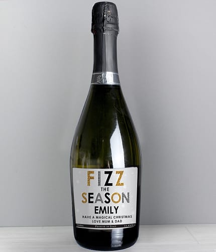Personalised Fizz The Season Bottle of Prosecco - ItJustGotPersonal.co.uk