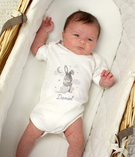 Personalised Baby Bunny 0-3 Months Baby Vest - ItJustGotPersonal.co.uk