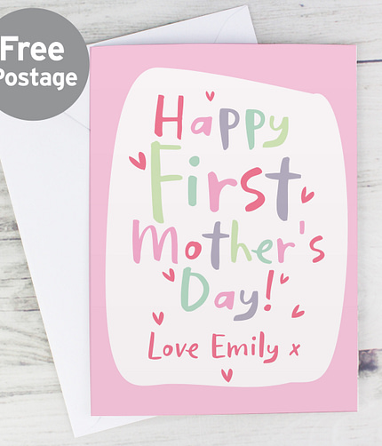 Personalised Happy First Mother's Day Card - ItJustGotPersonal.co.uk