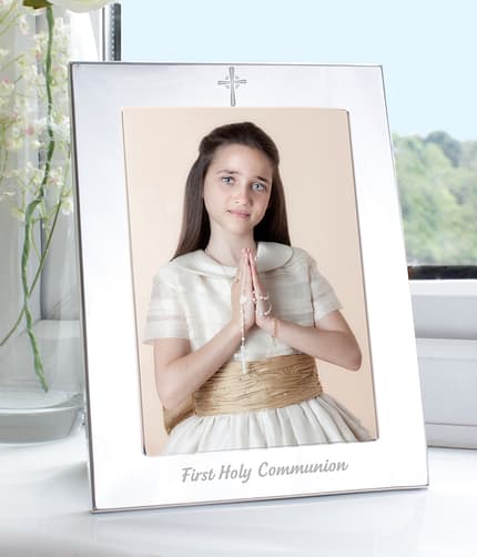 Silver 5x7 Holy Communion  Photo Frame - ItJustGotPersonal.co.uk