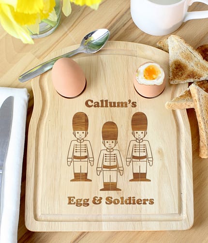 Personalised Soldiers Egg & Toast Board - ItJustGotPersonal.co.uk