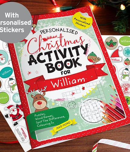 Personalised Christmas Activity Book with Stickers - ItJustGotPersonal.co.uk