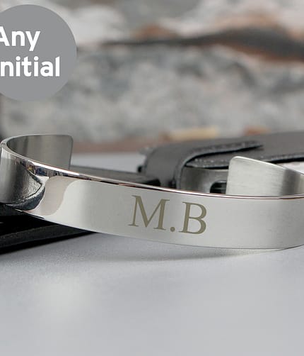 Personalised Initial Stainless Steel Bangle - ItJustGotPersonal.co.uk