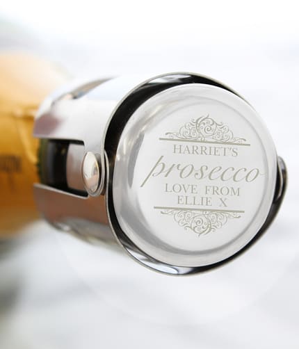 Personalised Prosecco Bottle Stopper - ItJustGotPersonal.co.uk