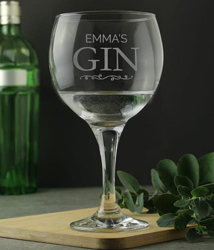 Personalised Gin Balloon Glass - ItJustGotPersonal.co.uk