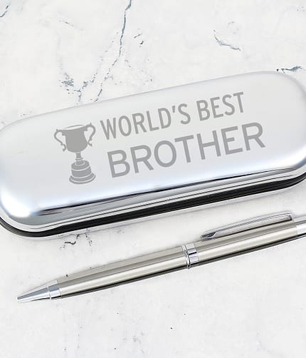 World's Best Brother Pen & Box - ItJustGotPersonal.co.uk