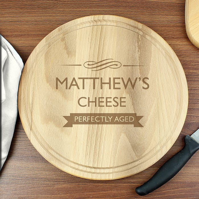 Personalised Perfectly Aged Round Chopping Board - ItJustGotPersonal.co.uk