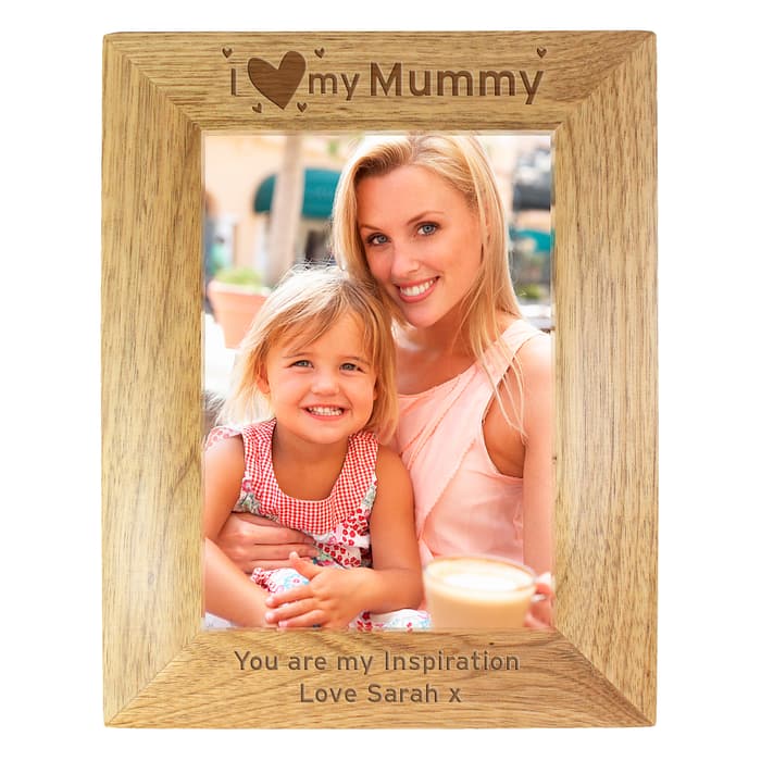 Personalised I Heart My... 5x7 Wooden Photo Frame - ItJustGotPersonal.co.uk