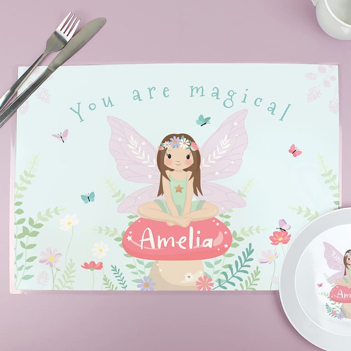 Personalised Toadstool Fairy Placemat - ItJustGotPersonal.co.uk