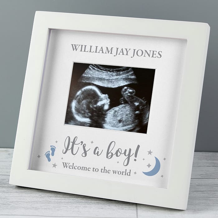 Personalised 'It's A Boy' Baby Scan Frame - ItJustGotPersonal.co.uk