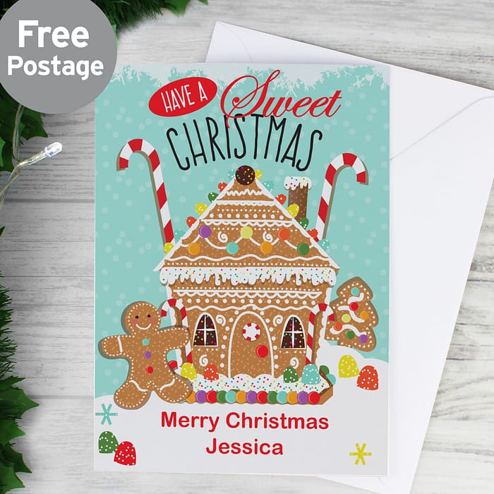 Personalised Gingerbread House Card - ItJustGotPersonal.co.uk