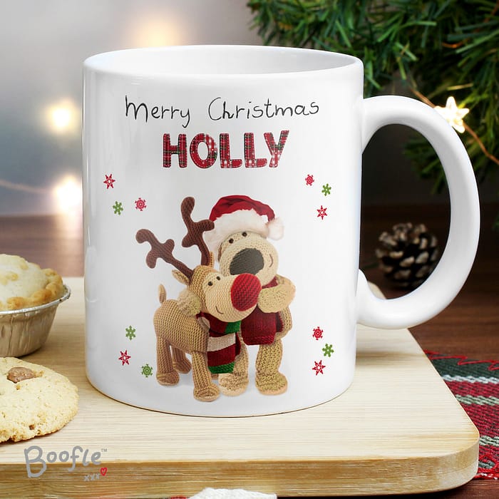 Personalised Boofle Christmas Reindeer Mug - ItJustGotPersonal.co.uk