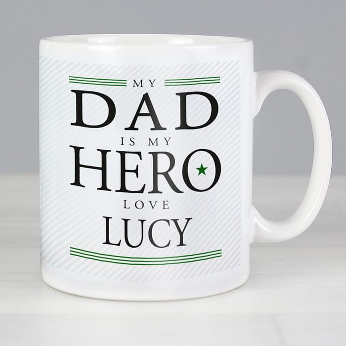 Personalised My Dad is My Hero Mug - ItJustGotPersonal.co.uk