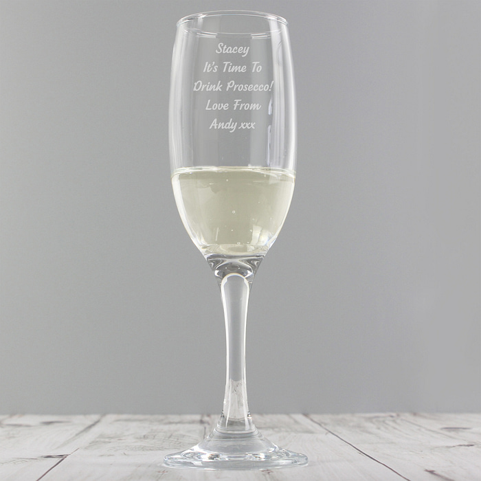 Personalised Any Message Prosecco Flute - ItJustGotPersonal.co.uk