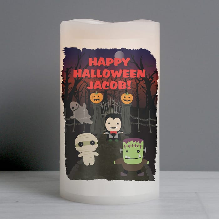 Personalised Halloween LED Candle - ItJustGotPersonal.co.uk