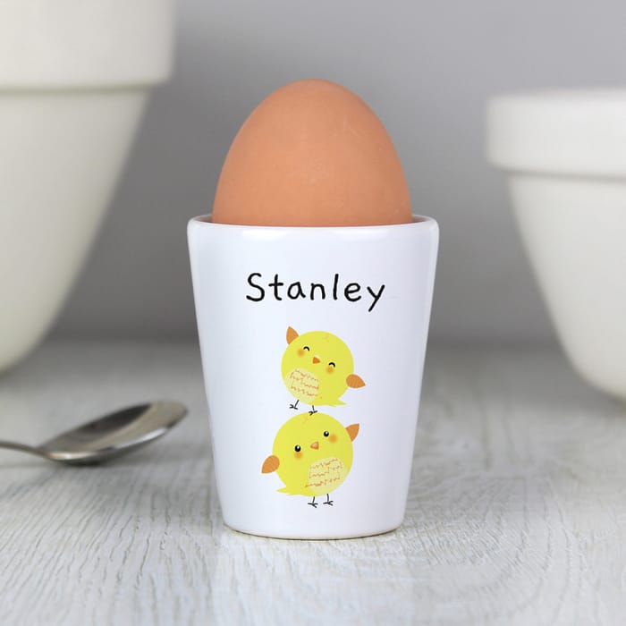 Personalised Easter Chicks Egg Cup - ItJustGotPersonal.co.uk