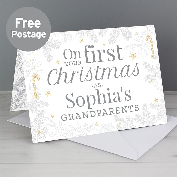 Personalised 'On Your First Christmas As' Card - ItJustGotPersonal.co.uk