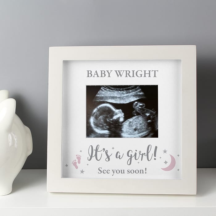 Personalised 'It's A Girl' Baby Scan Frame - ItJustGotPersonal.co.uk
