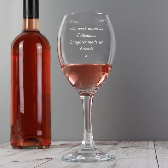 Personalised Any Message Wine Glass - ItJustGotPersonal.co.uk
