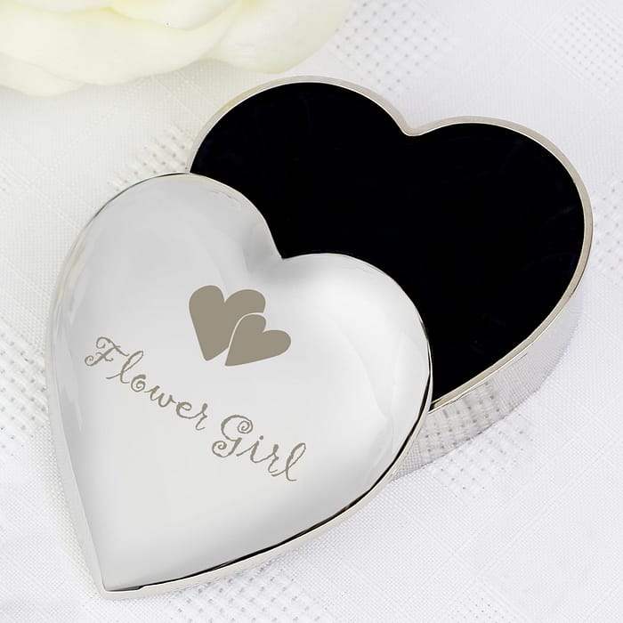 Flower Girl Heart Trinket Box - ItJustGotPersonal.co.uk