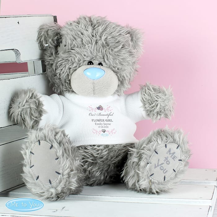 Personalised Me To You Bear for Bridesmaid and Flowergirl - ItJustGotPersonal.co.uk