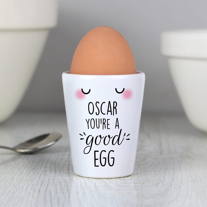 Personalised You're A Good Egg Cup - ItJustGotPersonal.co.uk