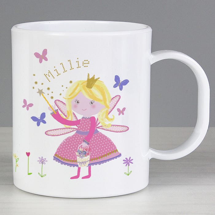 Personalised Garden Fairy Plastic Mug - ItJustGotPersonal.co.uk