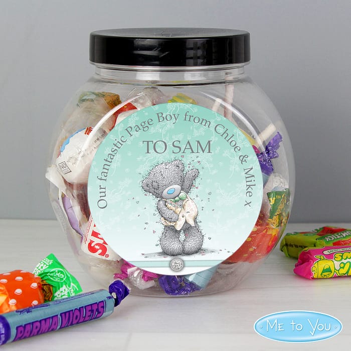 Personalised Me To You Pageboy Wedding Sweets - ItJustGotPersonal.co.uk