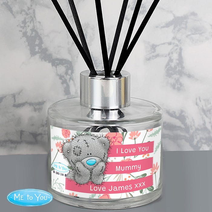 Personalised Me To You Floral Reed Diffuser - ItJustGotPersonal.co.uk