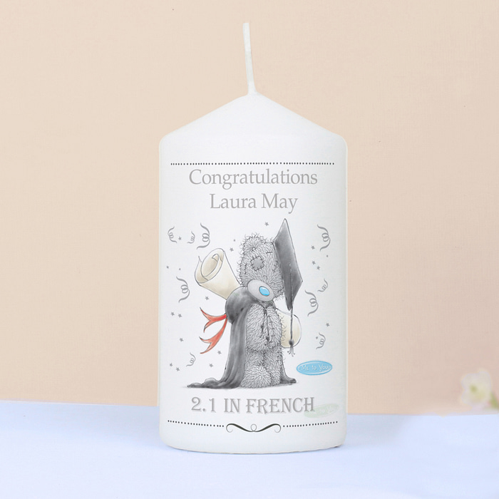 Personalised Me to You Graduation Pillar Candle - ItJustGotPersonal.co.uk