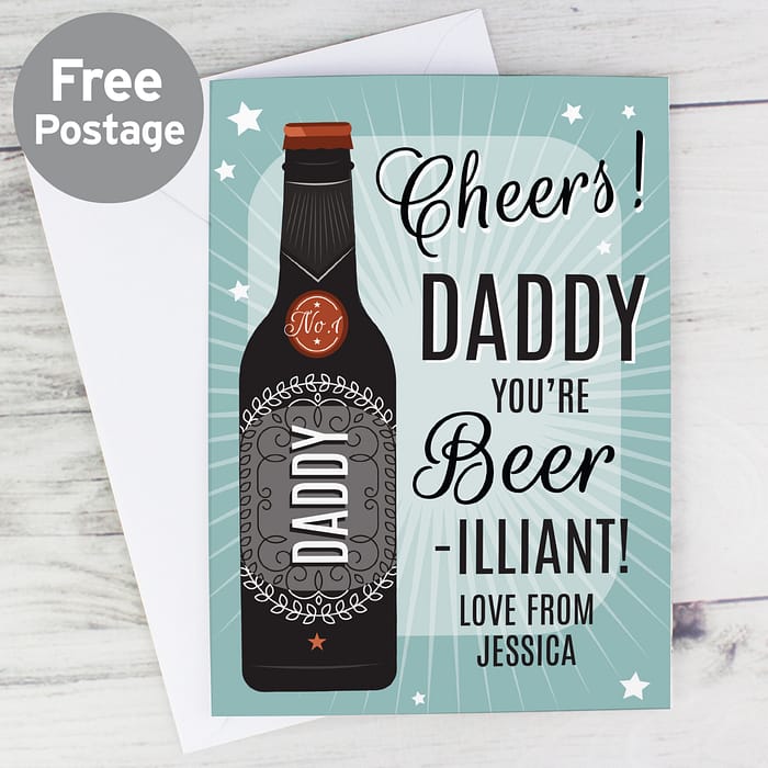 Personalised Beer-illiant Card - ItJustGotPersonal.co.uk