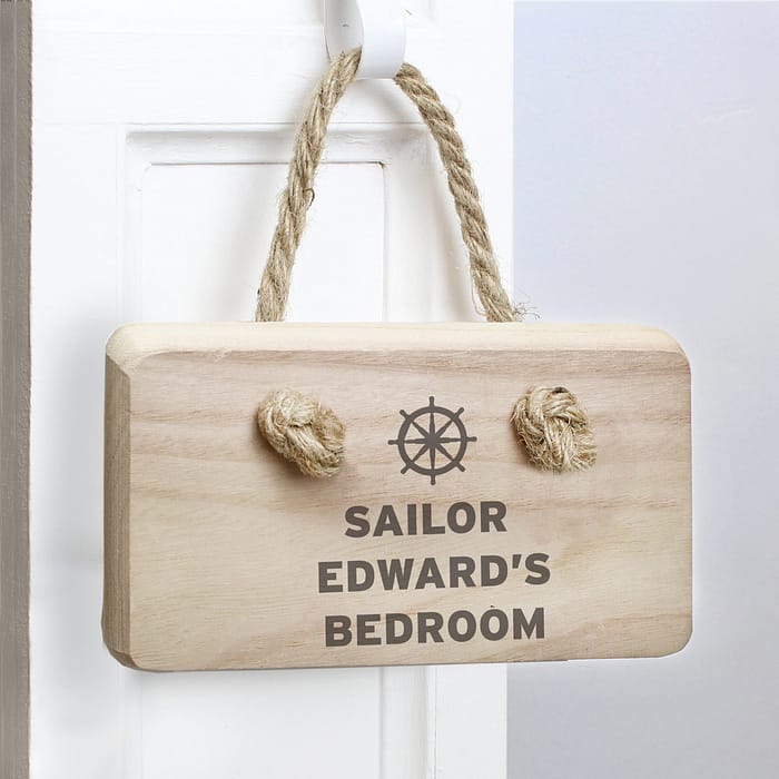 Personalised Nautical Wooden Sign - ItJustGotPersonal.co.uk